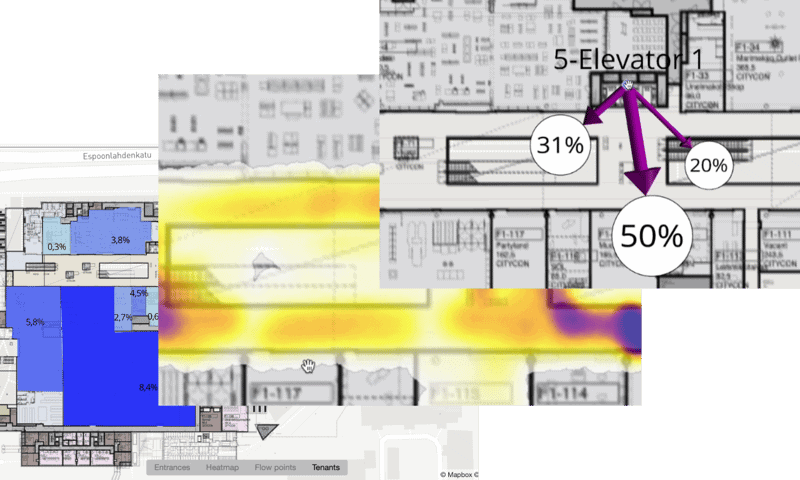 Visit 360 analytics dashboard - traffic heatmap